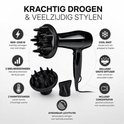 Haardroger met Diffuser