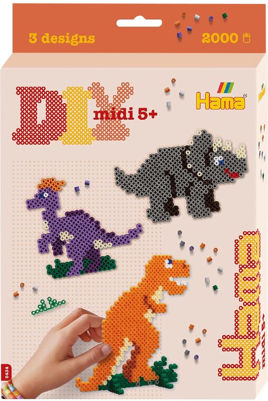 Hama 3434 Dino World Strijkkralen 2000 stuks