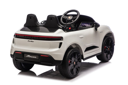 Porsche Macan Turbo, Elektrische Kinderauto Met Een Lithium Accu, Muziek Module, Rubberen Banden En Meer.