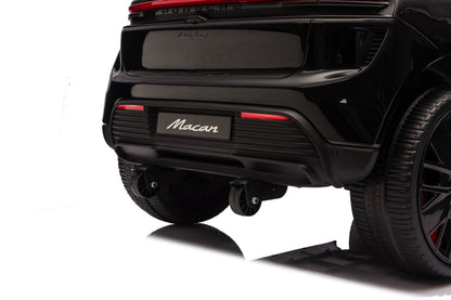 Porsche Macan Turbo, Elektrische Kinderauto Met Een Lithium Accu, Muziek Module, Rubberen Banden En Meer.