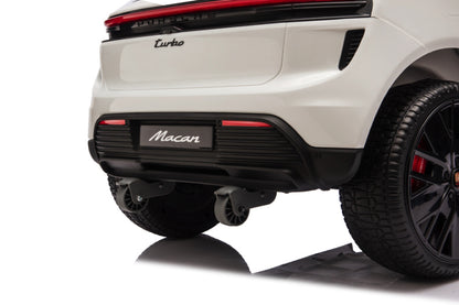 Porsche Macan Turbo, Elektrische Kinderauto Met Een Lithium Accu, Muziek Module, Rubberen Banden En Meer.