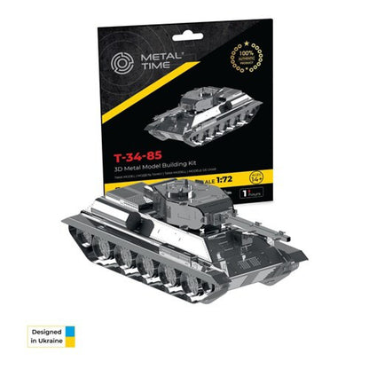 Metal Time 3D Metalen Bouwpakket Tank T-34-85, MT071, 11x3,6x4,4cm