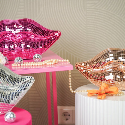 Ornament Disco-Lips Rose Gold