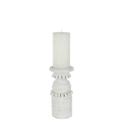 J-Line kaarshouder Pila - hout - wit - small