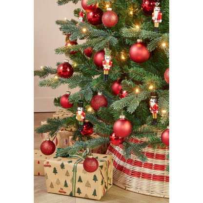 Kerstornament Notenkraker - Set van 6 - L4 x B2 x H11 cm - Polyester