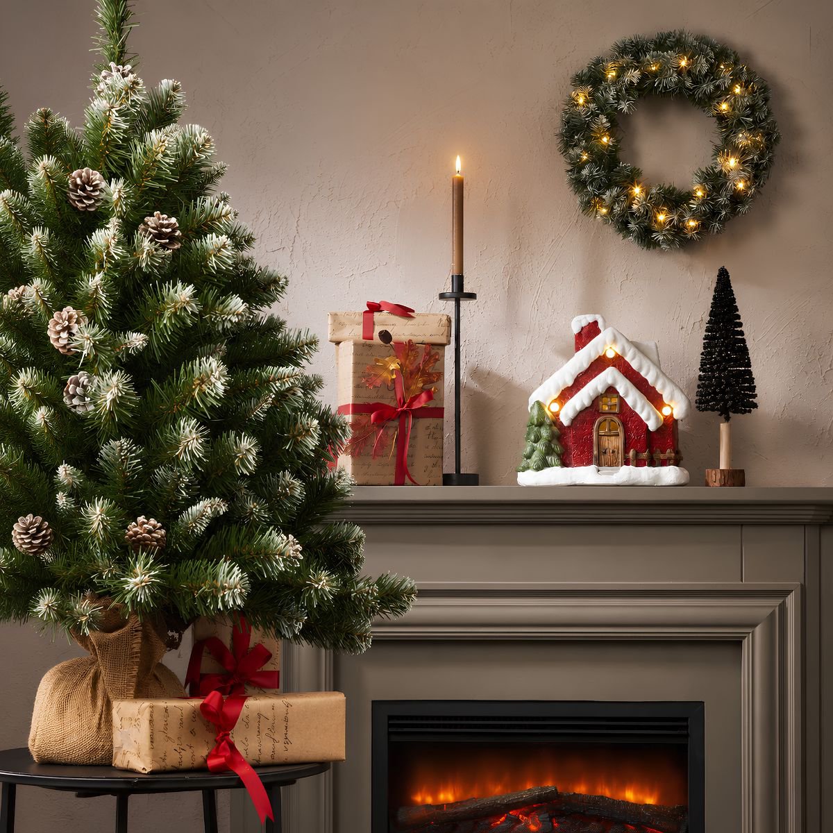 Kunstkerstboom Empress H90 x Ø71cm Groen