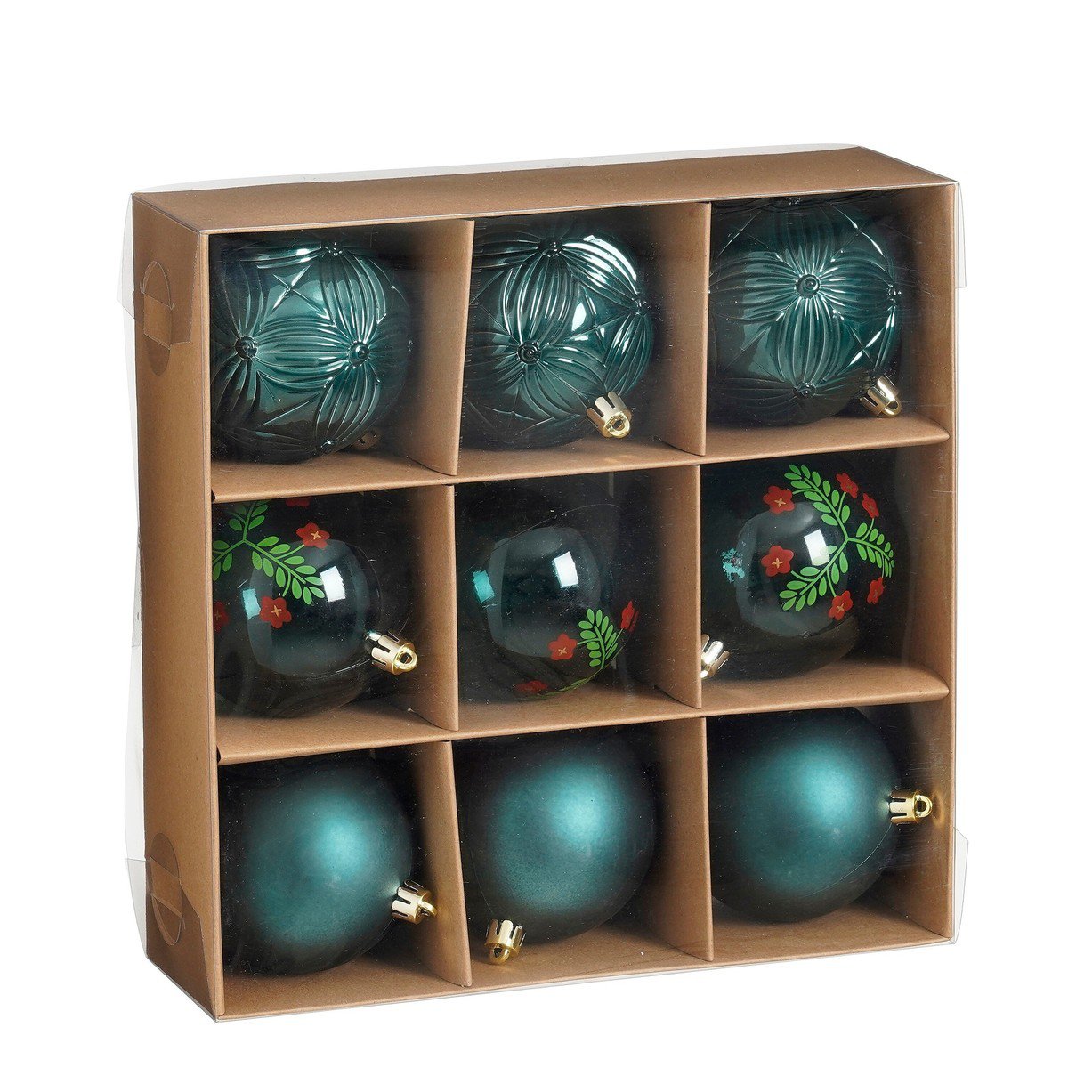 Kerstbal set 9 Groen