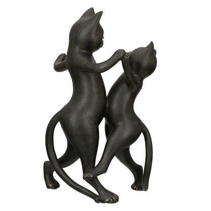 Beeldje kat Gatto H.30,5 cm 2 figuren