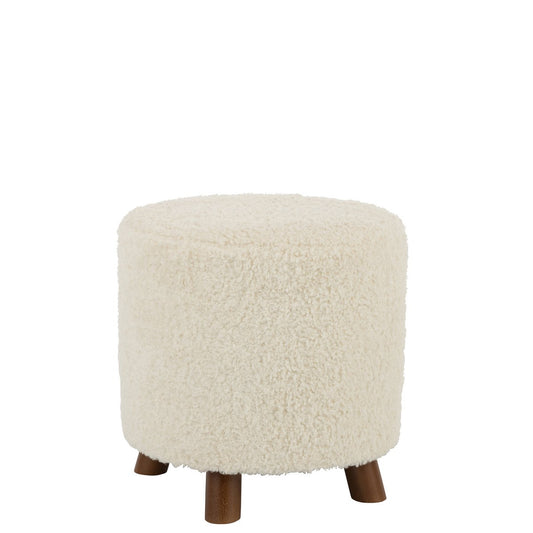 J-Line Poef Schaap Poot Polyester Wit