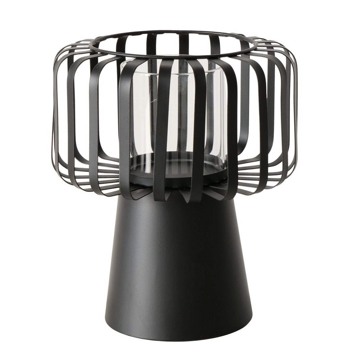 Boltze Home Windlicht zwart 18x18x21cm