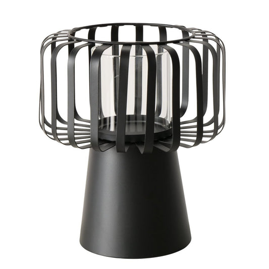Boltze Home Windlicht zwart 18x18x21cm