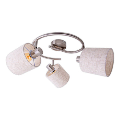 Plafondlamp "Maron" 3 spots cirkel totale lengte 52cm Grijs