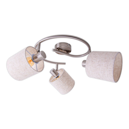 Plafondlamp "Maron" 3 spots cirkel totale lengte 52cm Grijs