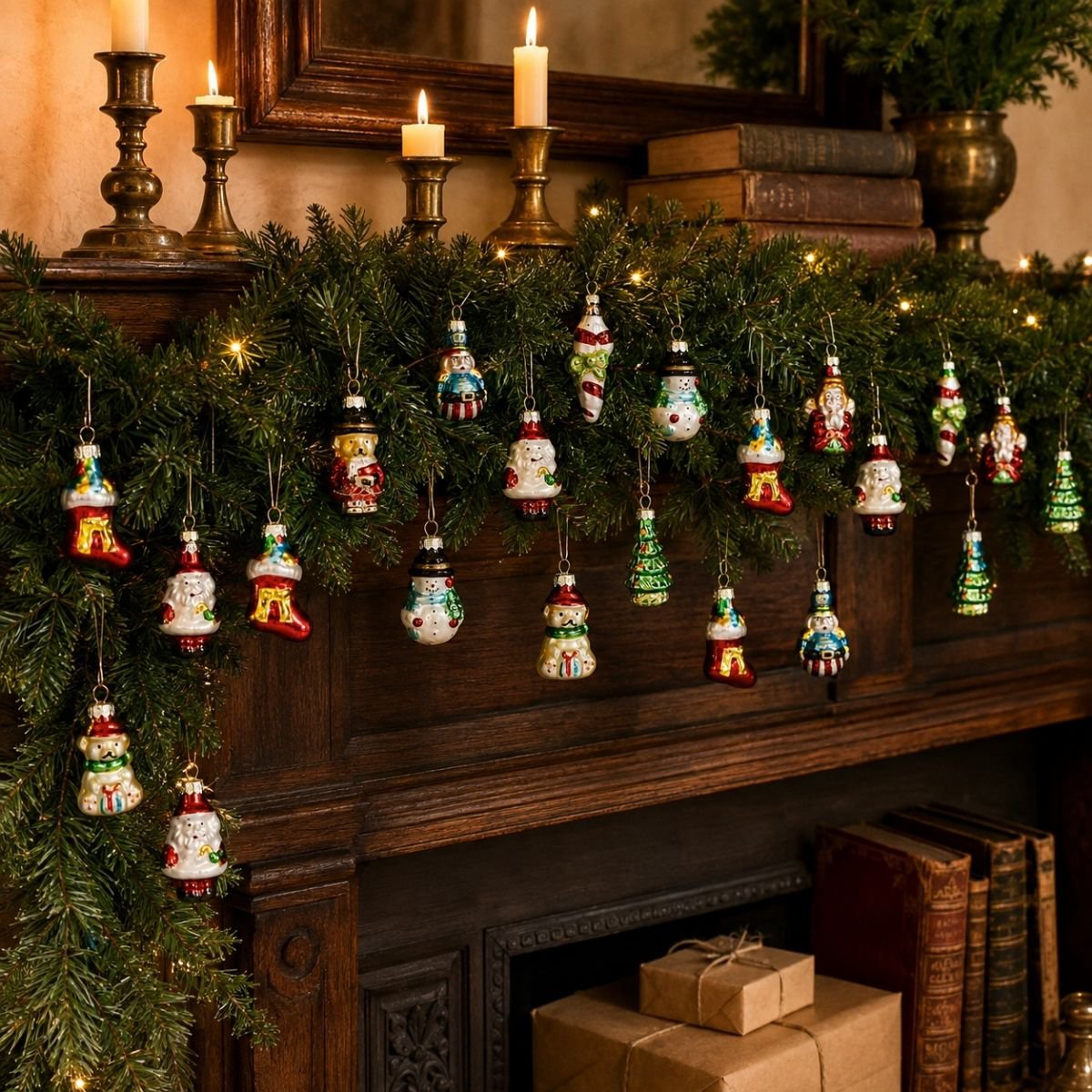 Kerstbal set 20 Glas Nostalgie
