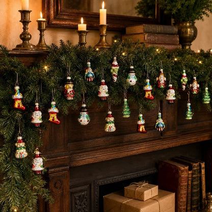 Kerstbal set 20 Glas Nostalgie