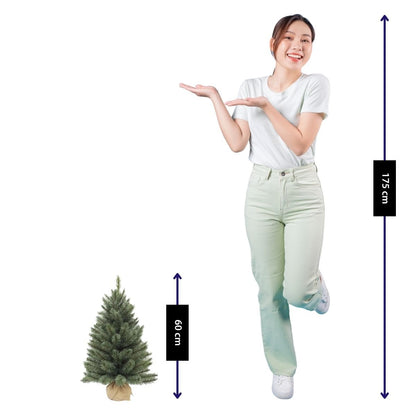 Kunstkerstboom Forest frosted H60cm Ø46cm Groen
