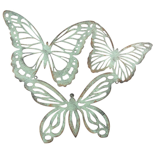 Wanddecoratie Vlinder Groen 53x1x45 cm