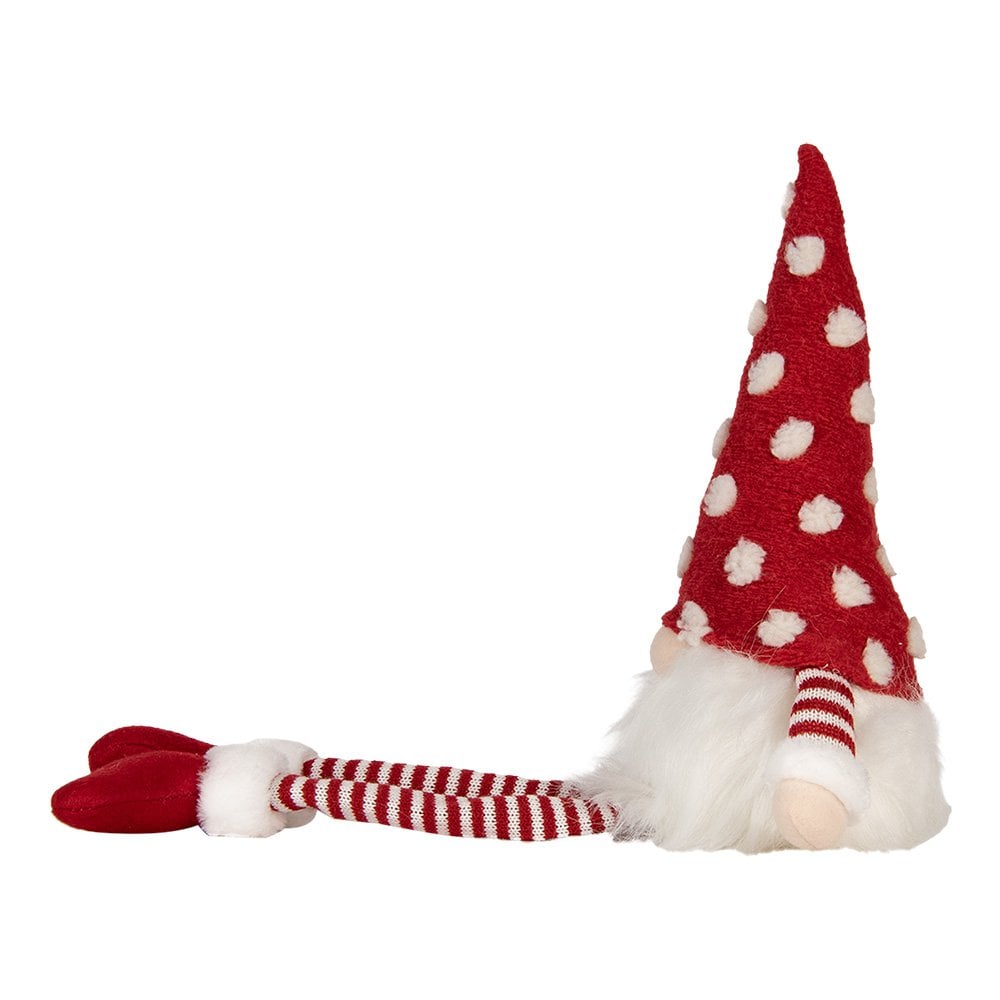 Kabouter zittend met LED 16x12x32/60 cm