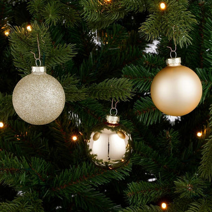 Kerstbal set 26 Glass baubles Champagne