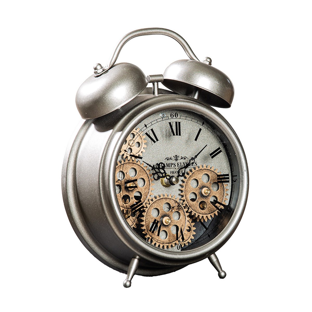 Vloer/tafelklok ronde wekker H.25,5 cm