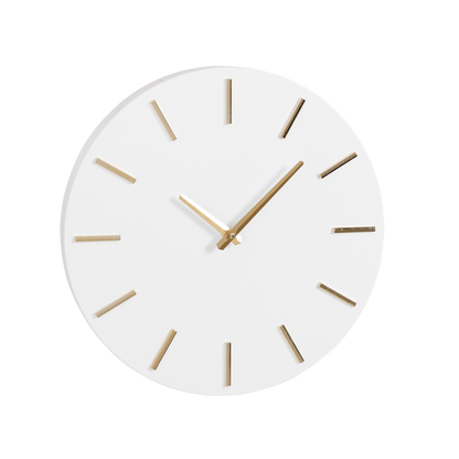 Wandklok - Ø35,5 cm - Wit
