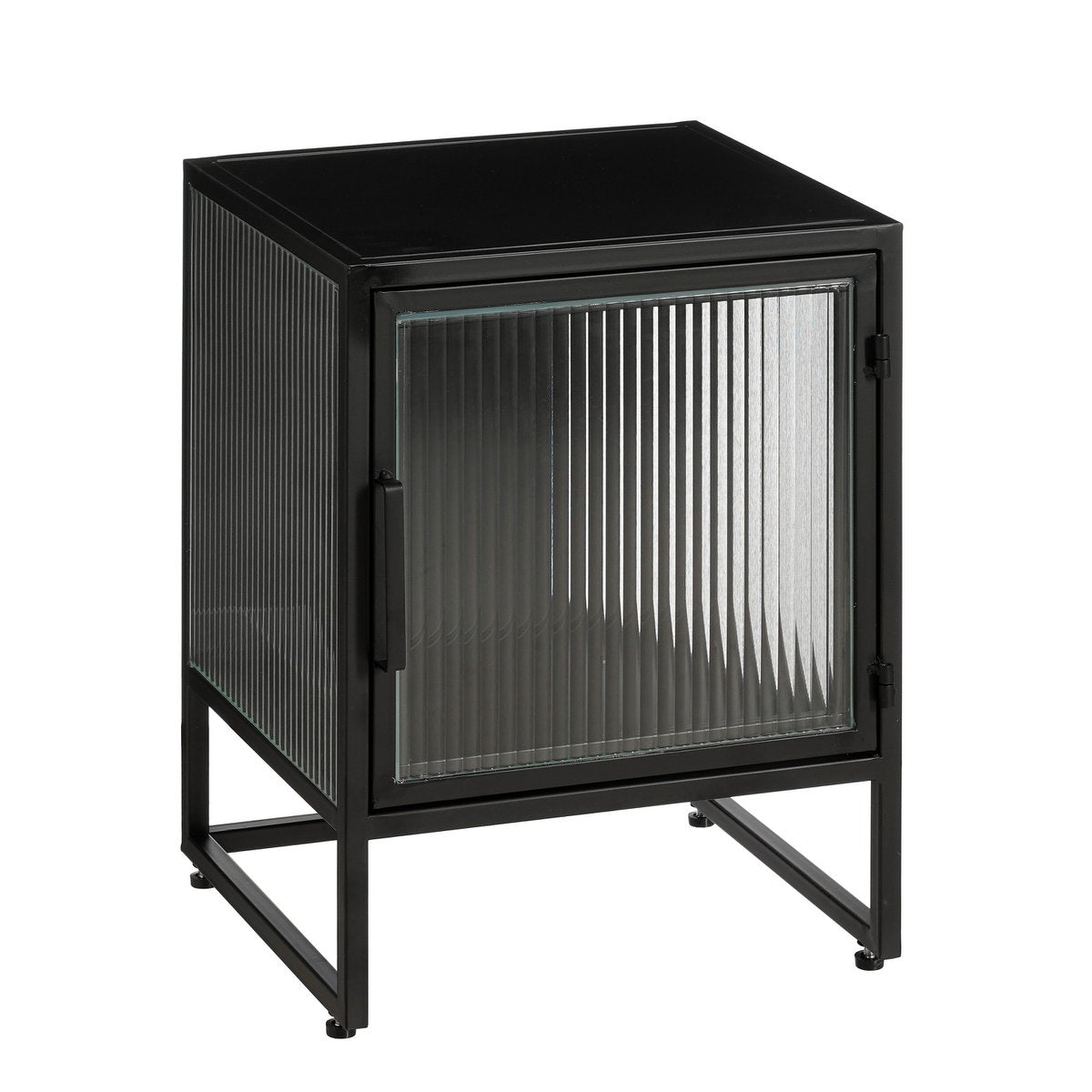 Clifton Opbergkast met Deuren - L38 x B35 x H50 cm - Metaal - Zwart