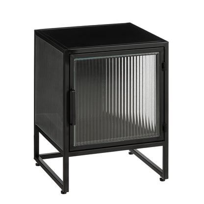 Clifton Opbergkast met Deuren - L38 x B35 x H50 cm - Metaal - Zwart