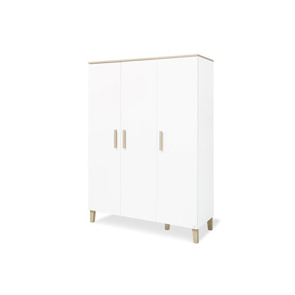 Set 'Lumi' breed groot 3 delen: ledikant, brede commode, grote kledingkast