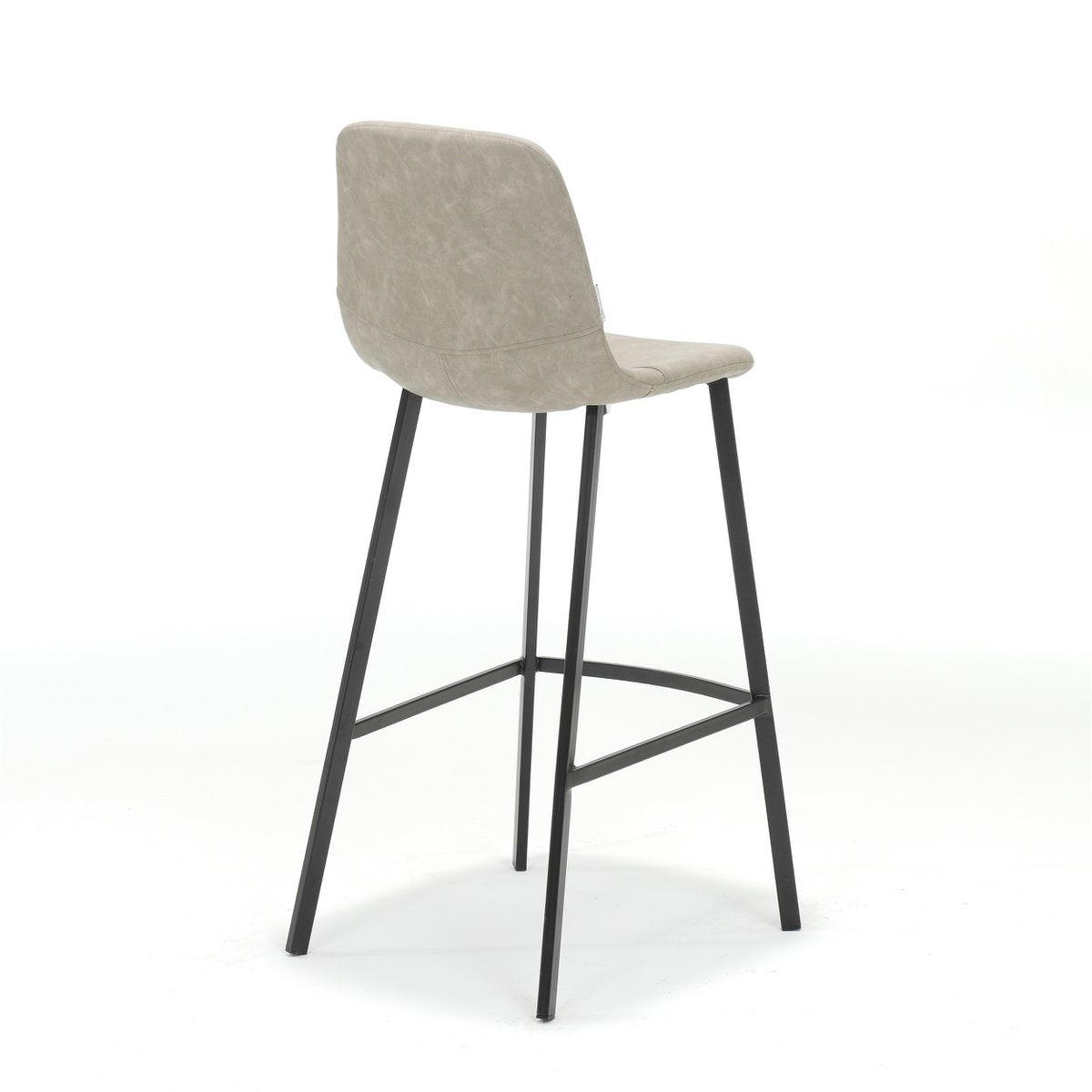 Barkruk Bari Zwart Stof Vintage Beige