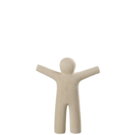 J-Line figuur P'tit Maurice - polyresin - beige - small