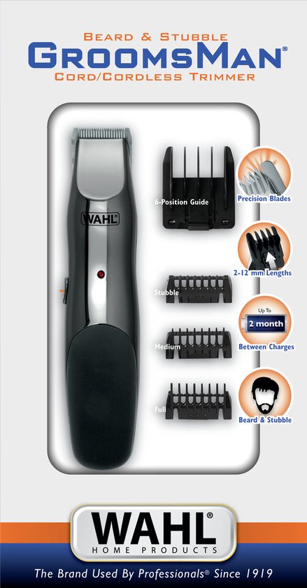 Wahl Beard and Stubble Trimmer Zwart/Chroom