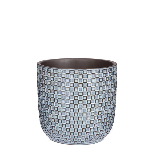 Daan Bloempot - H18 x Ø19 cm - Blauw