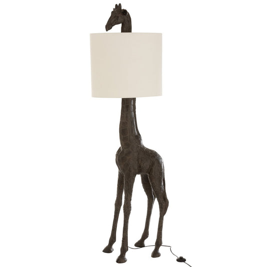 J-Line lamp Giraf - polyresin - donkerbruin