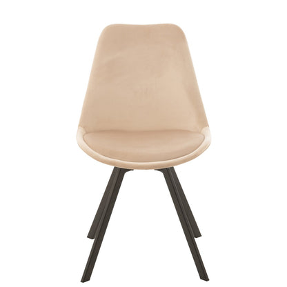 J-Line stoel Helene - metaal/textiel - beige