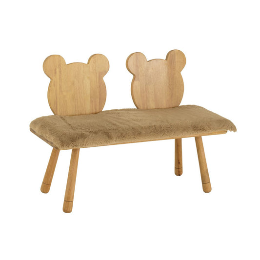 J-Line Stoel Kind Beer 2 Persoon Hout Naturel