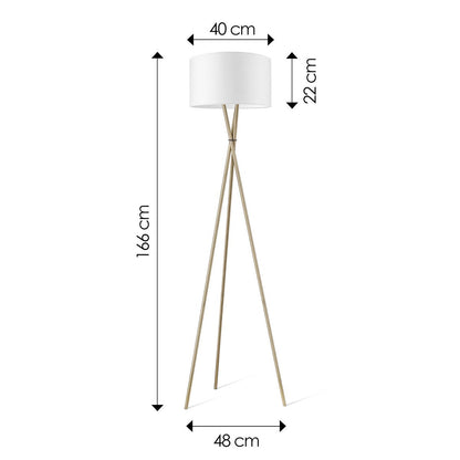 Vloerlamp Bling-Legs Brons-Wit-40cm