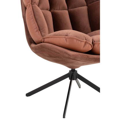 J-Line stoel Relax Kussen Op Frame - textiel/metaal - roest - bruin
