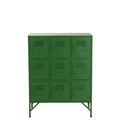 J-Line Kast 9 Deuren Metaal Groen
