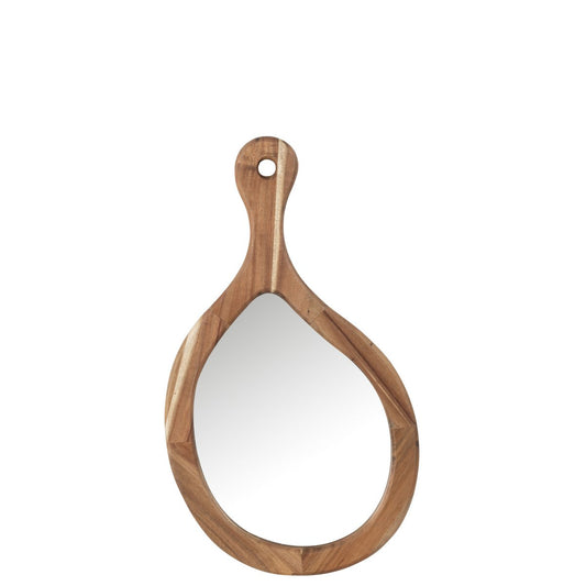 J-Line spiegel Palette - hout/glas - naturel - small - 36 x 63 cm