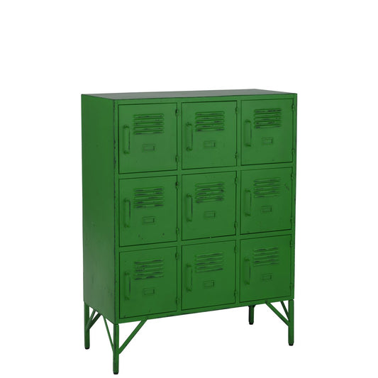 J-Line Kast 9 Deuren Metaal Groen
