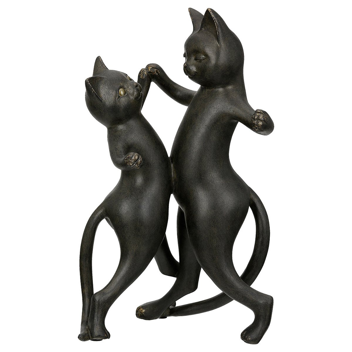 Beeldje kat Gatto H.30,5 cm 2 figuren
