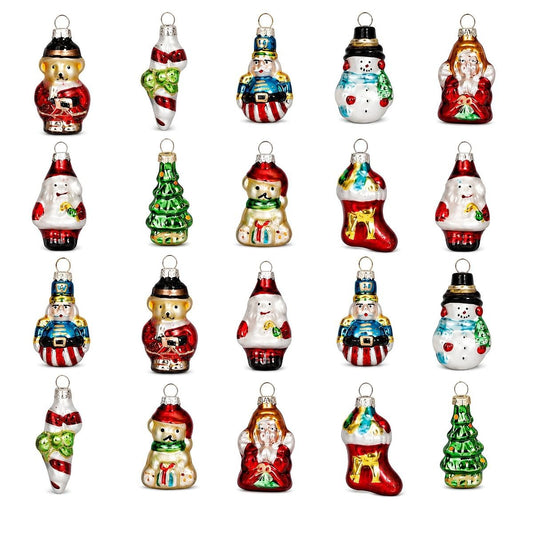 Kerstbal set 20 Glas Nostalgie