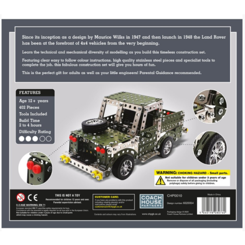 3D Metalen Bouwpakket Land Rover