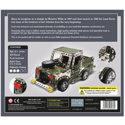 3D Metalen Bouwpakket Land Rover