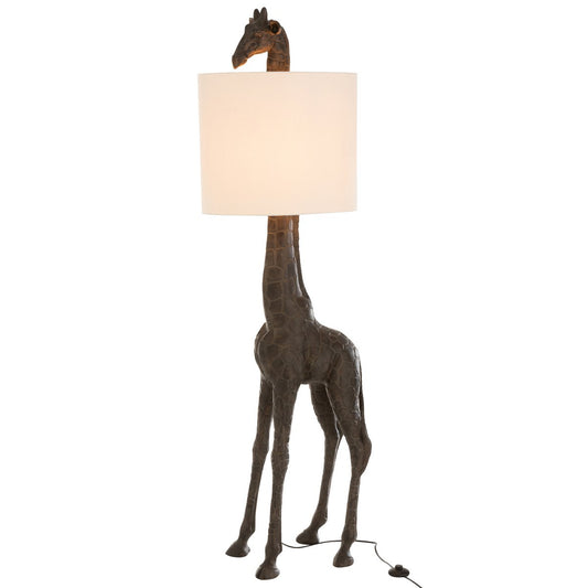 J-Line lamp Giraf - polyresin - donkerbruin