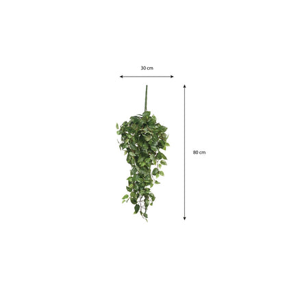 Scindapsus Kunst Hangplant - L15 x B30 x H80 cm - Groen