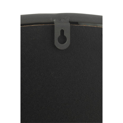 J-Line spiegel Rond - metaal - zwart - medium - Ø 50 cm