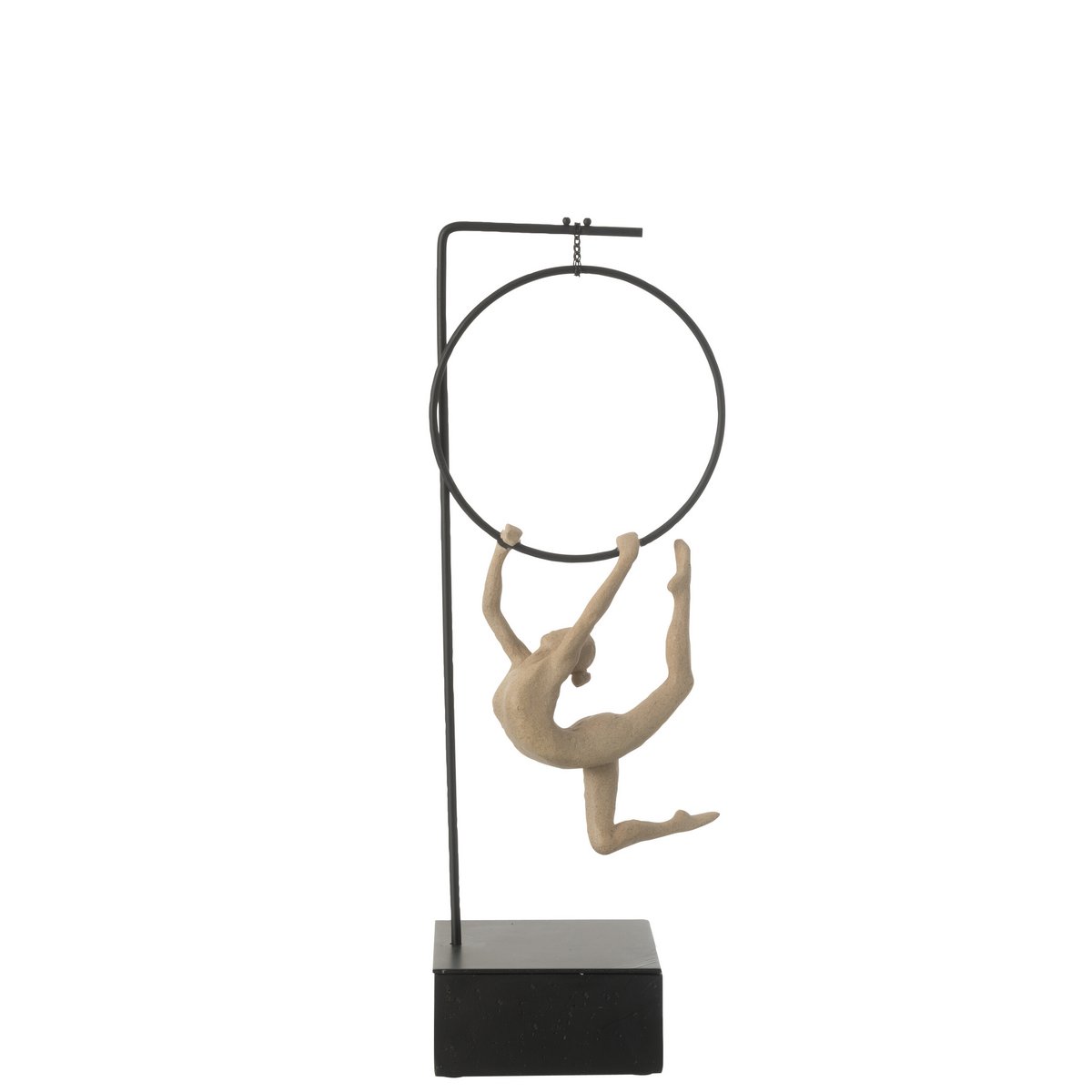 J-Line Gymnaste Hoepel Alpha Resin Beige/Zwart