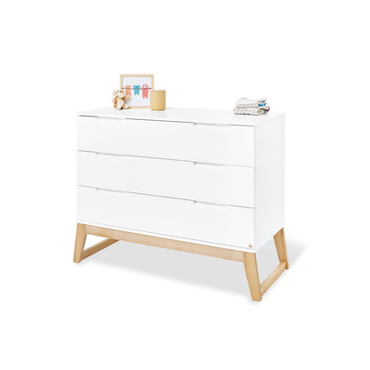 Set 'Brug' breed, incl. wandplank 4 delen: ledikant, brede commode, 2-deurs kledingkast, wandplank