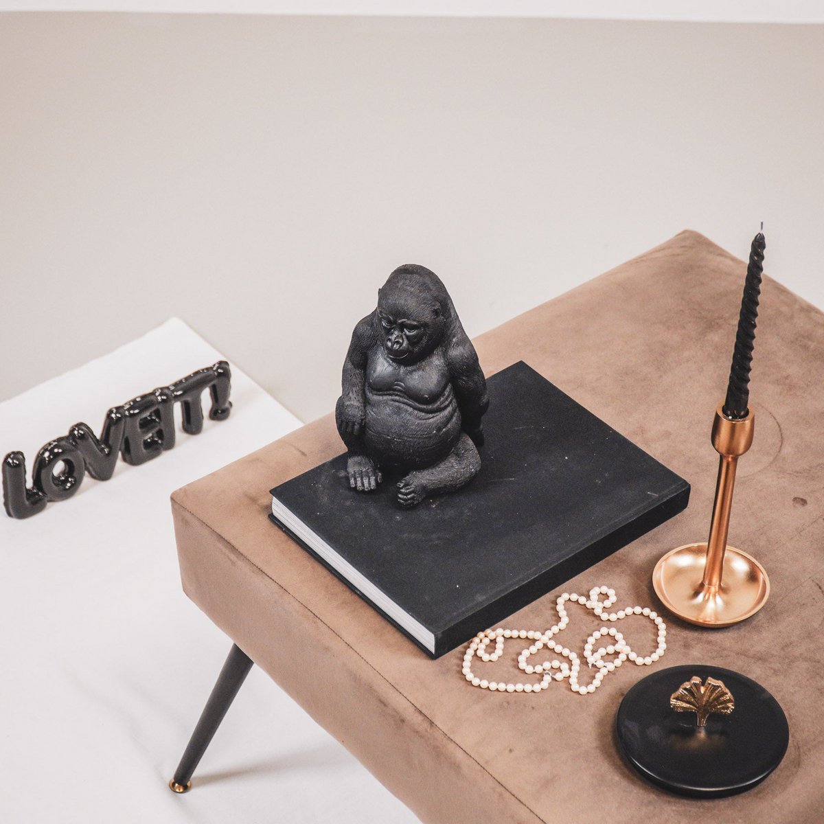 Ornament Gorilla Zwart